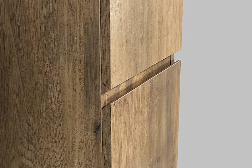 Colonne De Salle De Bains|Bernstein Meuble Colonne Armoire suspendue MDF Chêne 165x35x30cm, charnière à droite, Livrée assemblée - ALICE