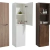 Colonne De Salle De Bains|Bernstein Meuble Colonne de rangement 40x150x30cm (LxHP) - SMILE - Colonne et latérale à gauche, Chêne blanchi