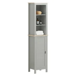 Meuble De Salle De Bains Faible Profondeur|Sobuy Meuble Colonne de Salle de Bain, Armoire Haute, BZR68-HG,