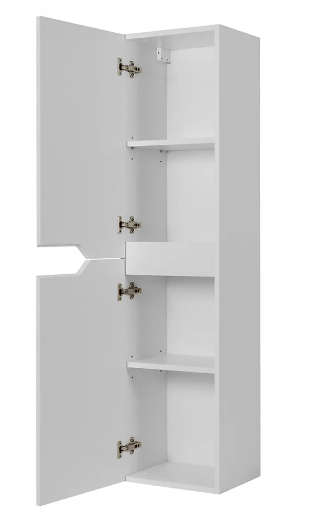 Furnidea Meuble colonne de salle de bain suspendu MODERN blanc 35 x 136 cm