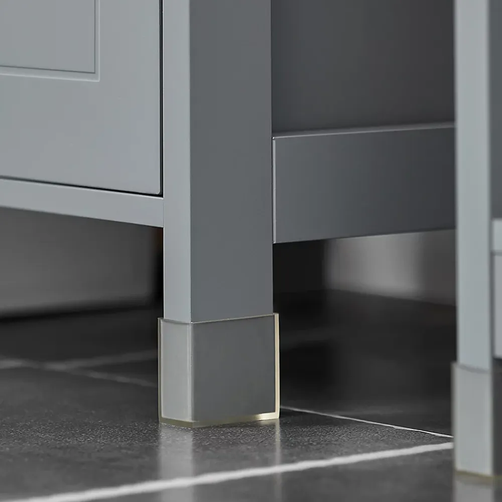 Sobuy Meuble Colonne de Salle de Bain, 4 étagères et 2 tiroirs, FRG126-SG,