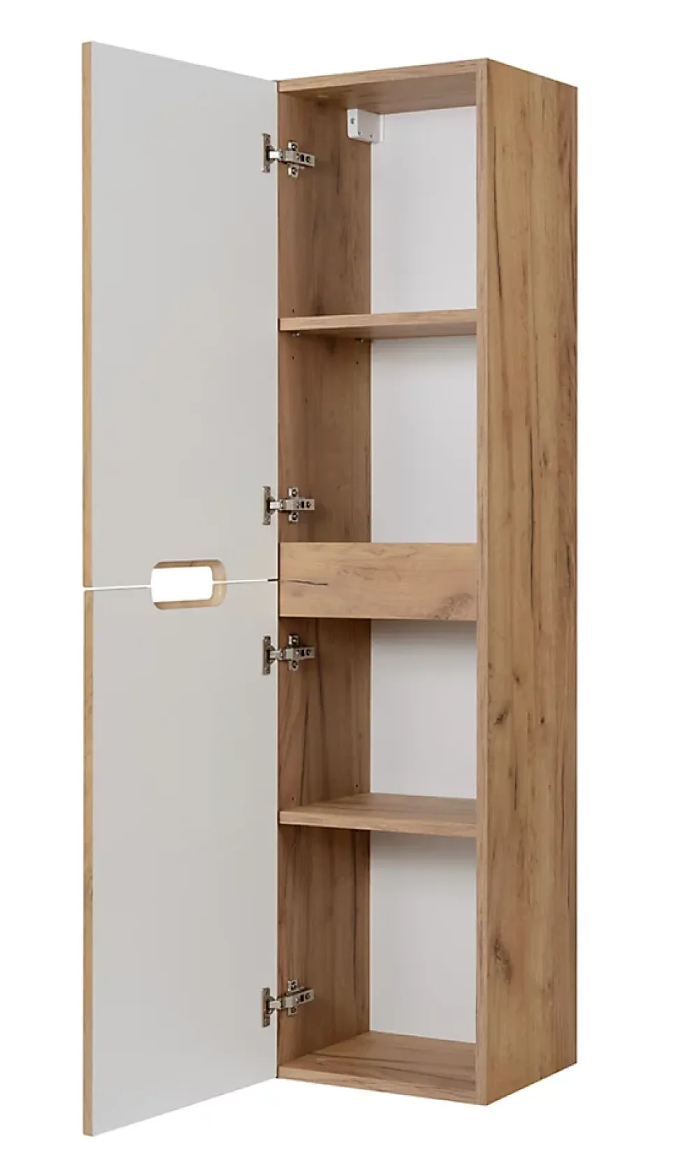 Colonne De Salle De Bains|Furnidea Meuble colonne de salle de bain suspendu VENA chêne 36 x 136 cm