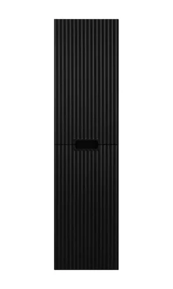 Furnidea Meuble colonne de salle de bain suspendu VENA noir 36 x 136 cm