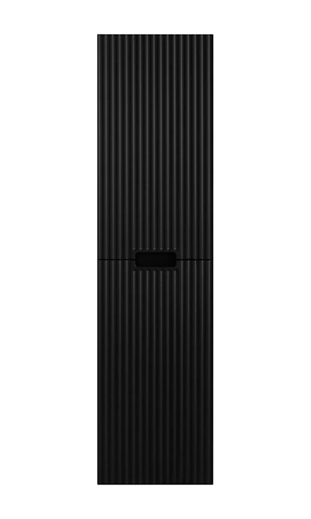 Furnidea Meuble colonne de salle de bain suspendu VENA noir 36 x 136 cm