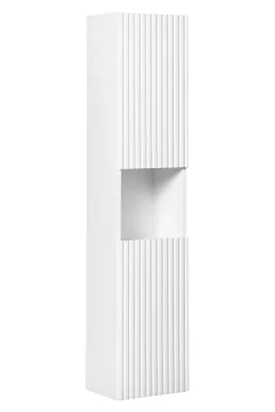 Furnidea Meuble colonne de salle de bain à suspendre NOVA BLANC 30 X 140 cm
