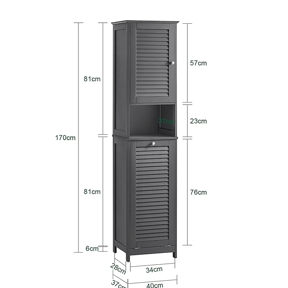 Colonne De Salle De Bains|Sobuy Meuble Colonne de Salle de Bain, 1 Porte, 1 Tiroir et 1 Panier à Linge, BZR124-DG,