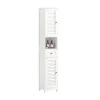 Sobuy Meuble Colonne de Salle de Bain Armoire haute, FRG236-W,