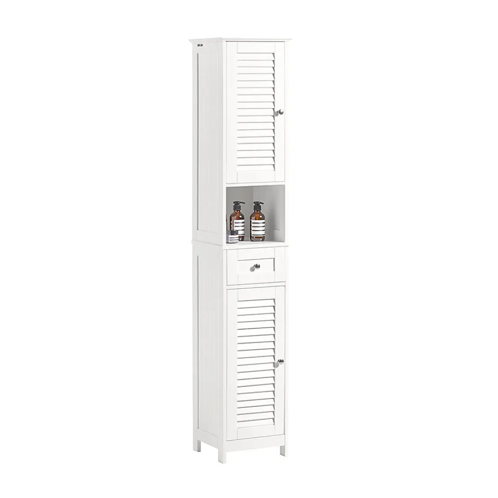 Sobuy Meuble Colonne de Salle de Bain Armoire haute, FRG236-W,