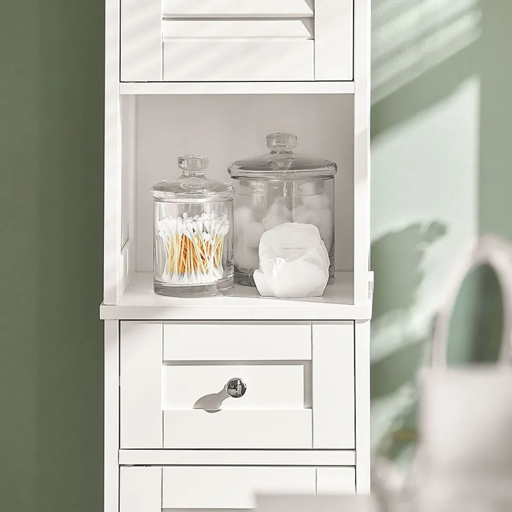 Sobuy Meuble Colonne de Salle de Bain Armoire haute, FRG236-W,