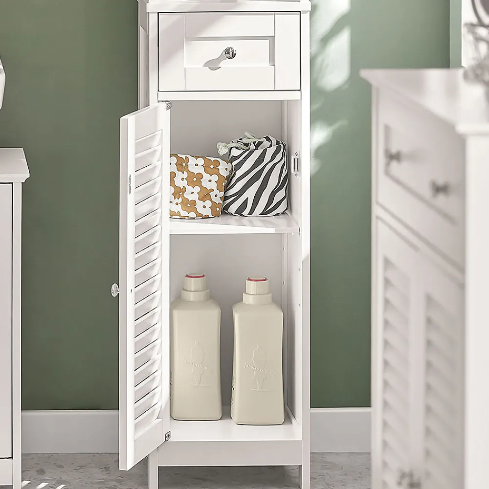 Sobuy Meuble Colonne de Salle de Bain Armoire haute, FRG236-W,
