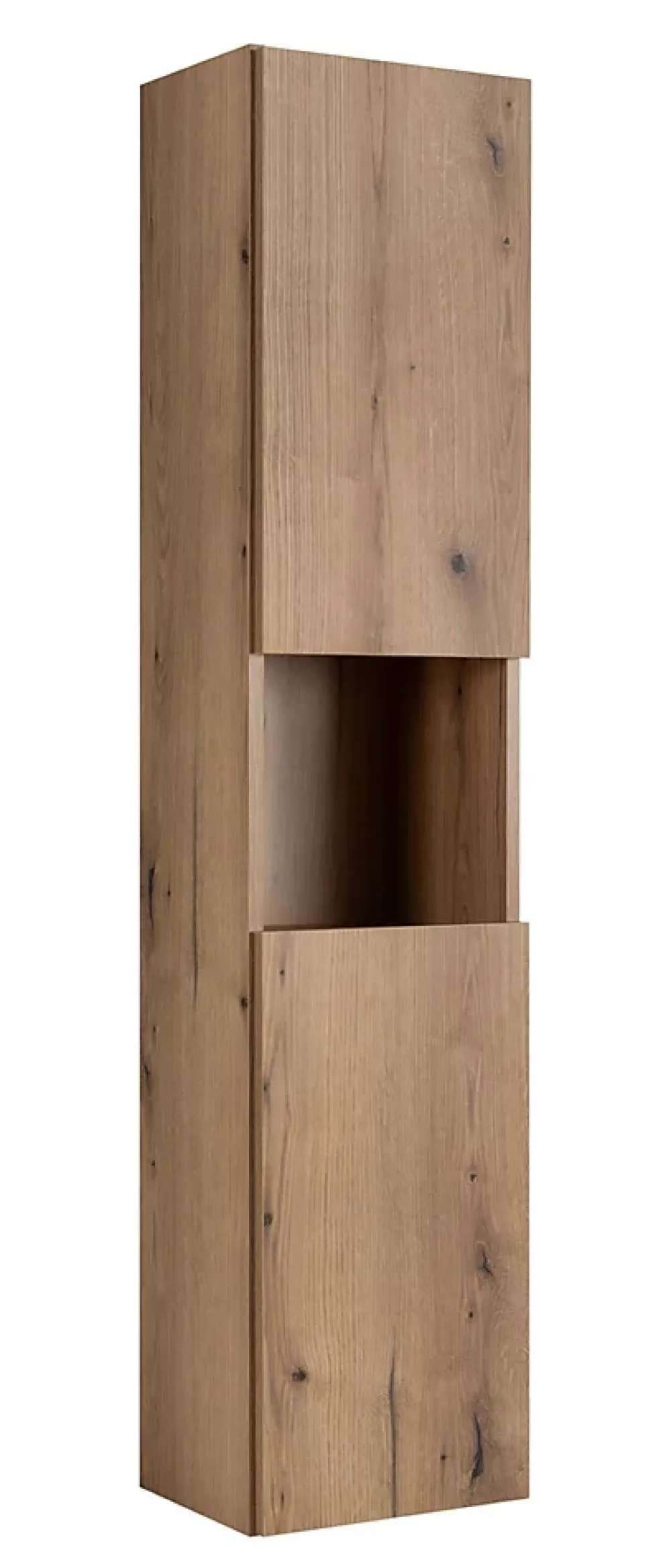 Furnidea Meuble colonne de salle de bain à suspendre NOVA OAK 30 X 140 cm