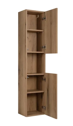 Furnidea Meuble colonne de salle de bain à suspendre NOVA OAK 30 X 140 cm