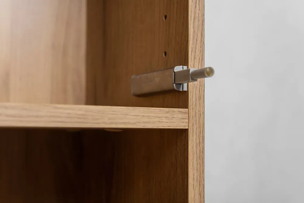 Furnidea Meuble colonne de salle de bain à suspendre NOVA OAK 30 X 140 cm
