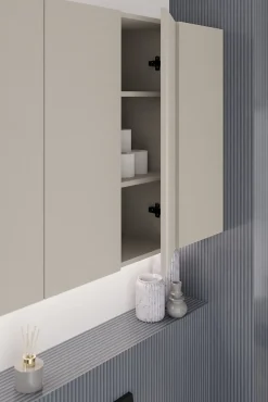 Colonne De Salle De Bains|Furnidea Meuble colonne de salle de bain à suspendre DALIA CACHEMIRE 30/80 cm