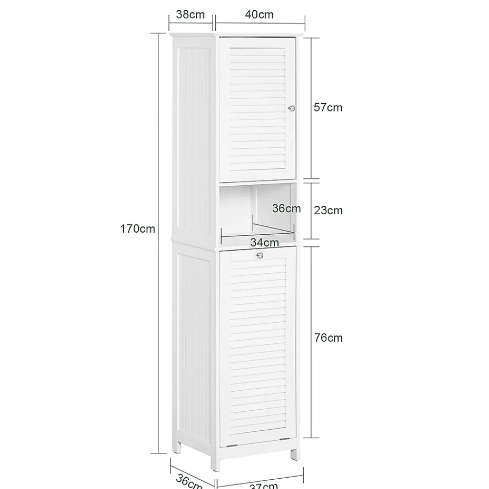 Colonne De Salle De Bains|Meuble De Salle De Bains Faible Profondeur|Sobuy Meuble Colonne de Salle de Bain avec 1 Porte, 1 Tiroir, 1 Panier à Linge, BZR124-W,