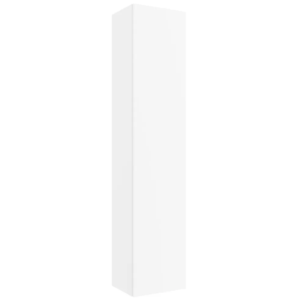 Planète Bain Meuble colonne de salle de bain H 140 cm coloris blanc mat à suspendre - KARAIB