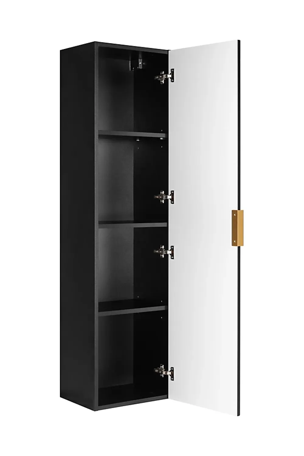 Colonne De Salle De Bains|Furnidea Meuble colonne suspendu de salle de bain ADEL NOIR 35 x 140 cm