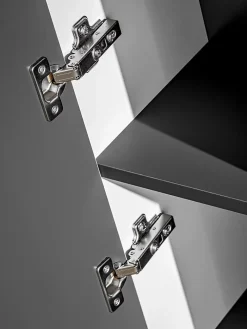 Furnidea Meuble colonne suspendu de salle de bain ADEL BLANC 35 x 140 cm