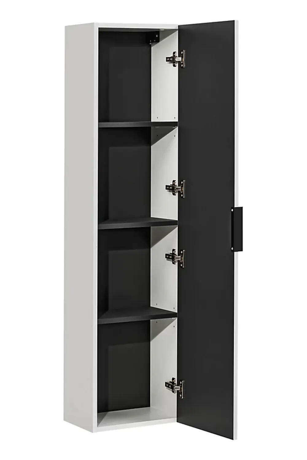 Furnidea Meuble colonne suspendu de salle de bain ADEL BLANC 35 x 140 cm