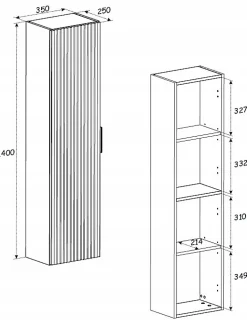 Colonne De Salle De Bains|Furnidea Meuble colonne suspendu de salle de bain ADEL CHÊNE 35 x 140 cm