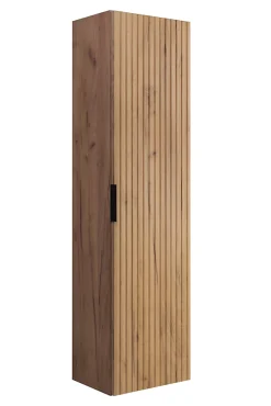 Colonne De Salle De Bains|Furnidea Meuble colonne suspendu de salle de bain FLOW chêne 35 x 136 cm