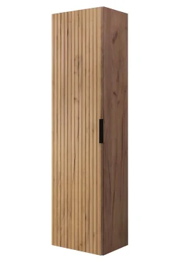Colonne De Salle De Bains|Furnidea Meuble colonne suspendu de salle de bain FLOW chêne 35 x 136 cm