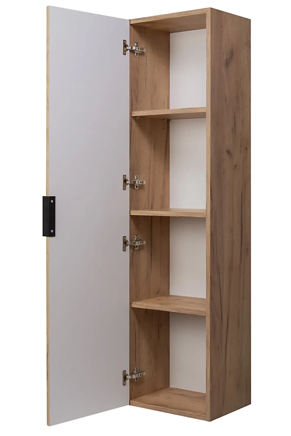 Colonne De Salle De Bains|Furnidea Meuble colonne suspendu de salle de bain FLOW chêne 35 x 136 cm