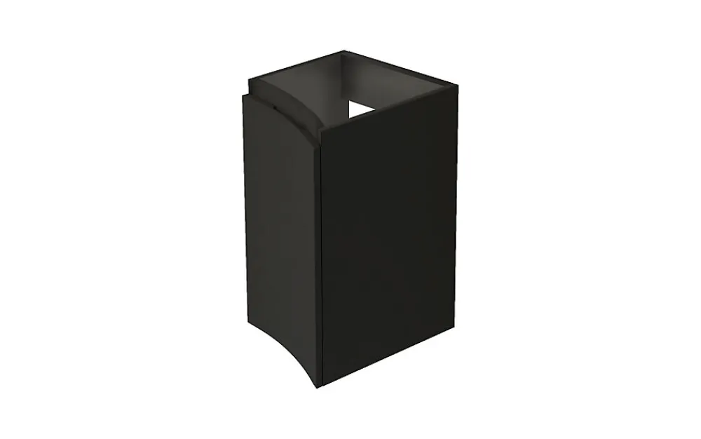 Meuble complément sous vasque graphite mat Vague 34 cm version gauche