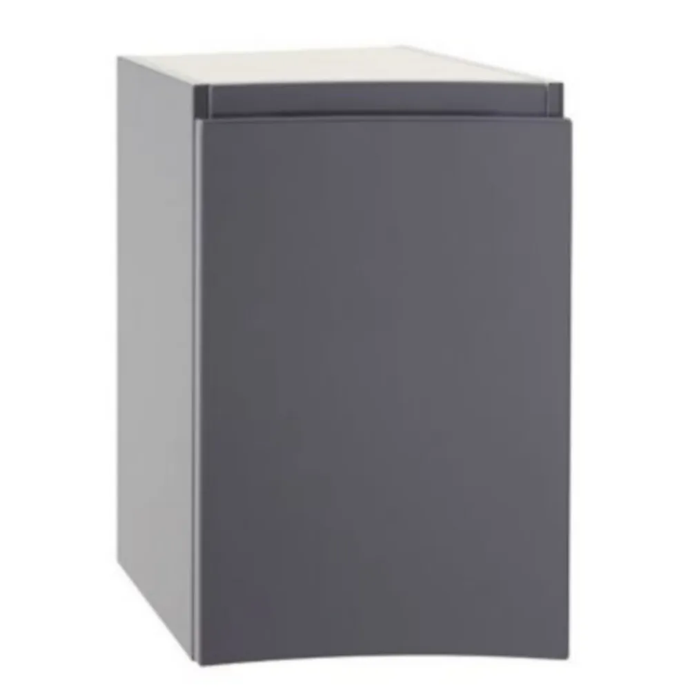 Meuble Sous-Vasque| Meuble complément sous vasque gris anthracite Vague 34 cm version gauche