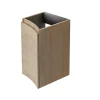 Meuble Sous-Vasque| Meuble complément sous vasque effet bois l.34 cm version gauche, Vague
