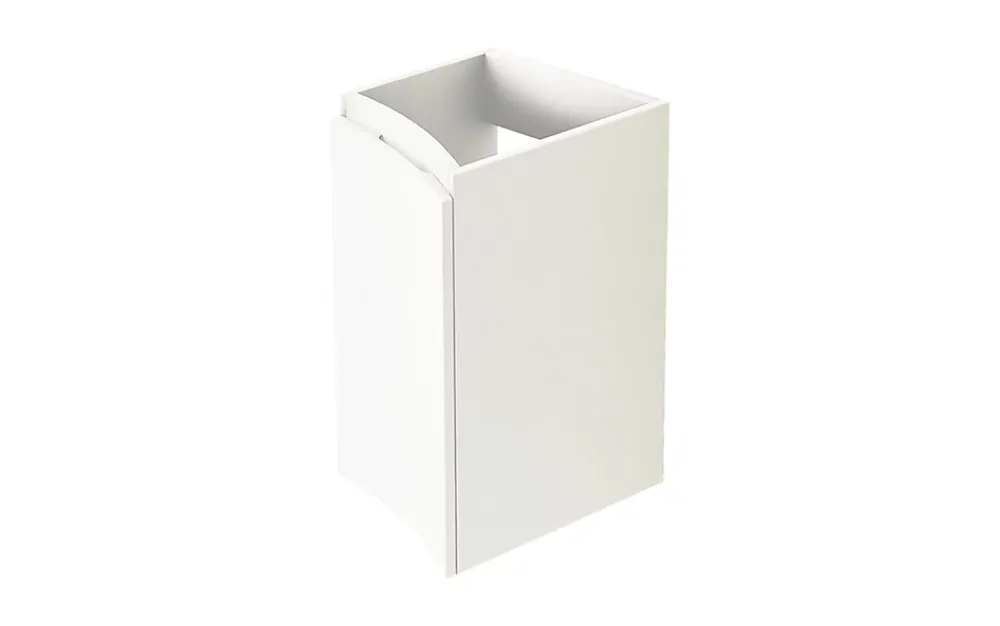 Meuble complément sous vasque blanc Vague 34 cm version gauche