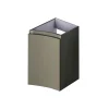 Meuble Sous-Vasque| Meuble complément sous vasque kaki mat Vague 34 cm version droite