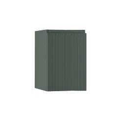 Meuble Sous-Vasque| Meuble complément sous vasque vert mat strié l.34 x H.55 x P.41 cm version gauche, Vague