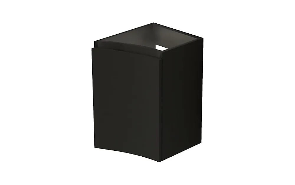 Meuble Sous-Vasque| Meuble complément sous vasque graphite mat Vague 34 cm version droite