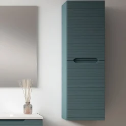 Kibath Meuble d'appoint de salle de bain BOREAL 35x27 cm finition BLEU OCÉAN mat à suspendre