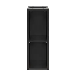 Plan Double Vasque|Meublorama Meuble de rangement additionnel sous vasque KINOKO 2 portes Gris anthracite L20 x P57 x H46 cm Meuble suspendu