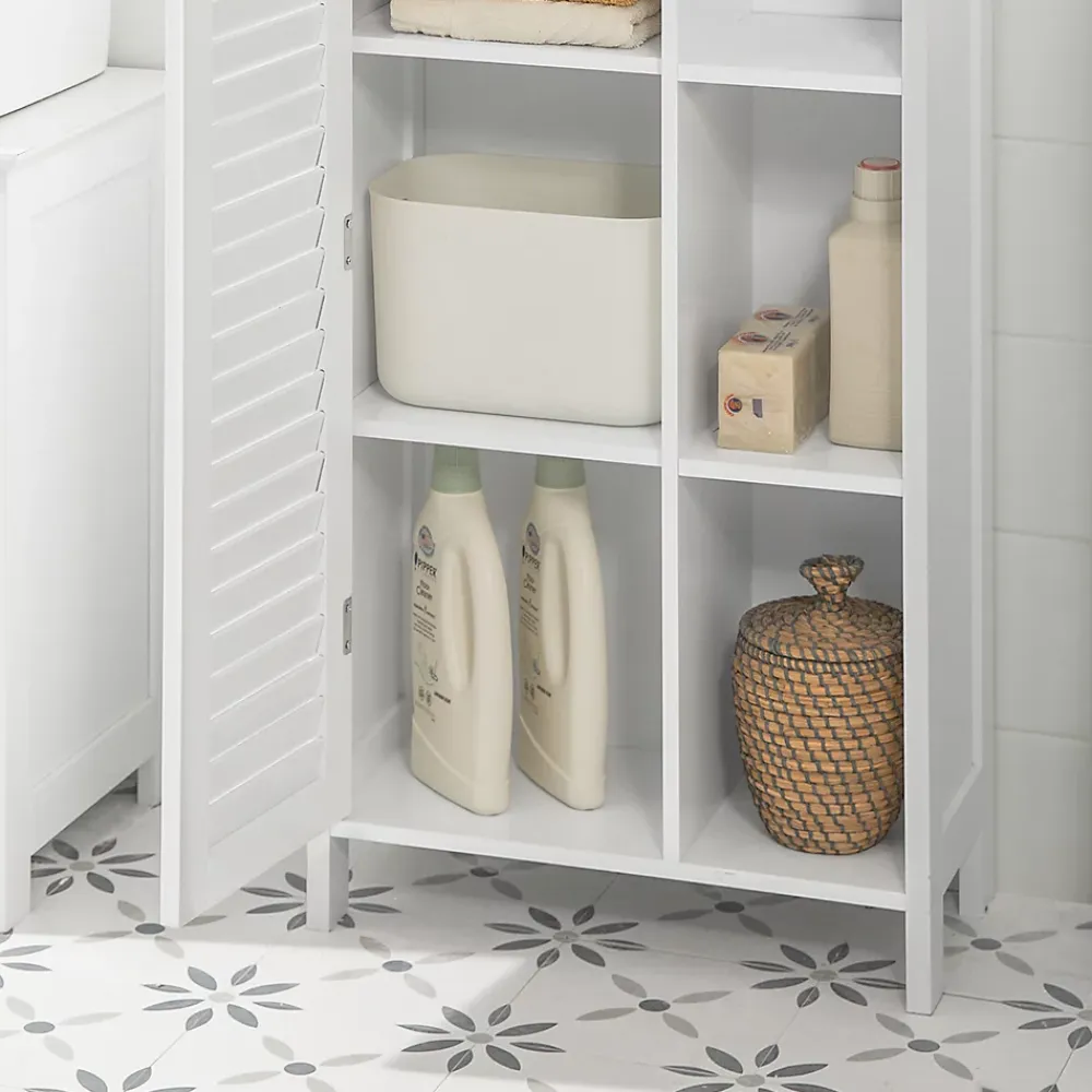 Colonne De Salle De Bains|Meuble De Salle De Bains Faible Profondeur|Sobuy Meuble de Rangement Armoire Cuisine Salle de Bain, BZR39-W,