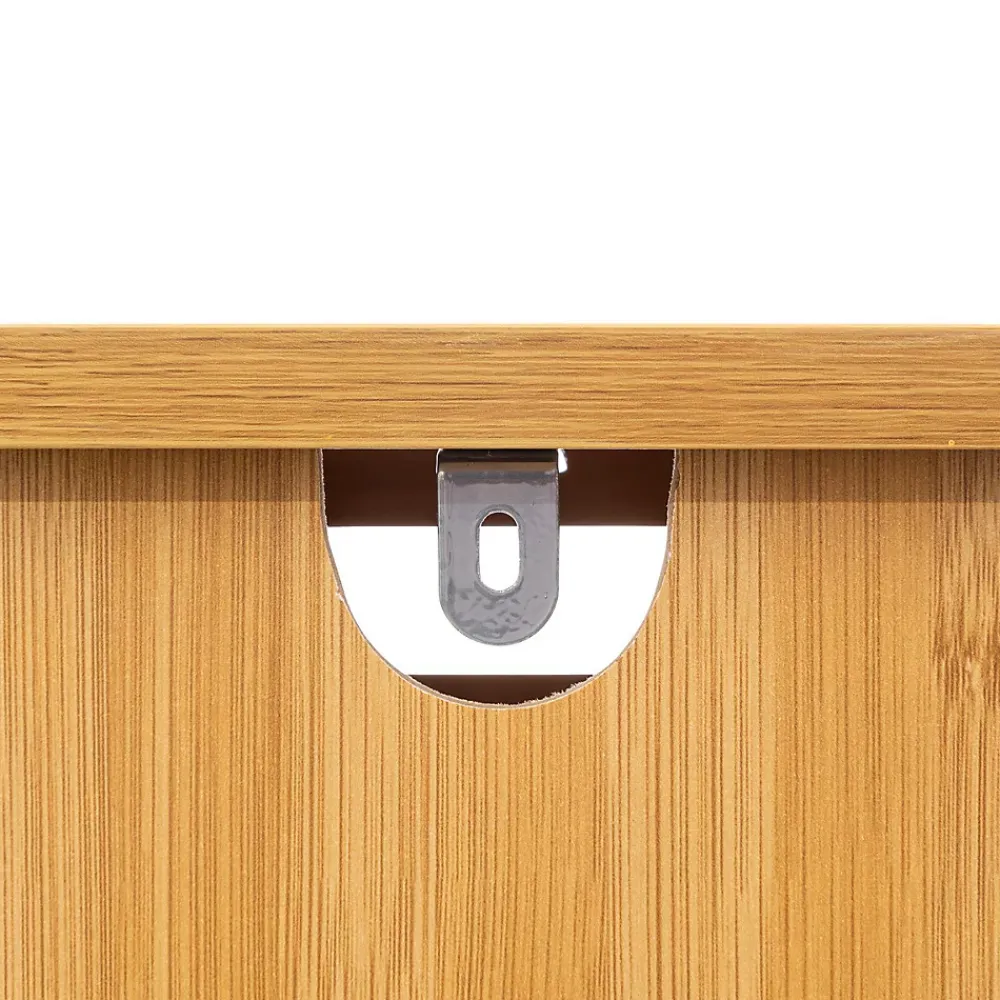 Colonne De Salle De Bains|5Five Meuble de rangement Colonne en Bambou 1 Porte H 168 cm