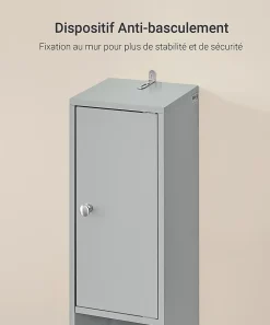 Sobuy Meuble de Rangement Meuble Colonne Armoire de Toilette, BZR34-HG,