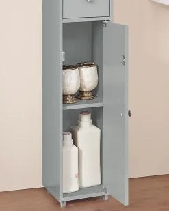 Sobuy Meuble de Rangement Meuble Colonne Armoire de Toilette, BZR34-HG,