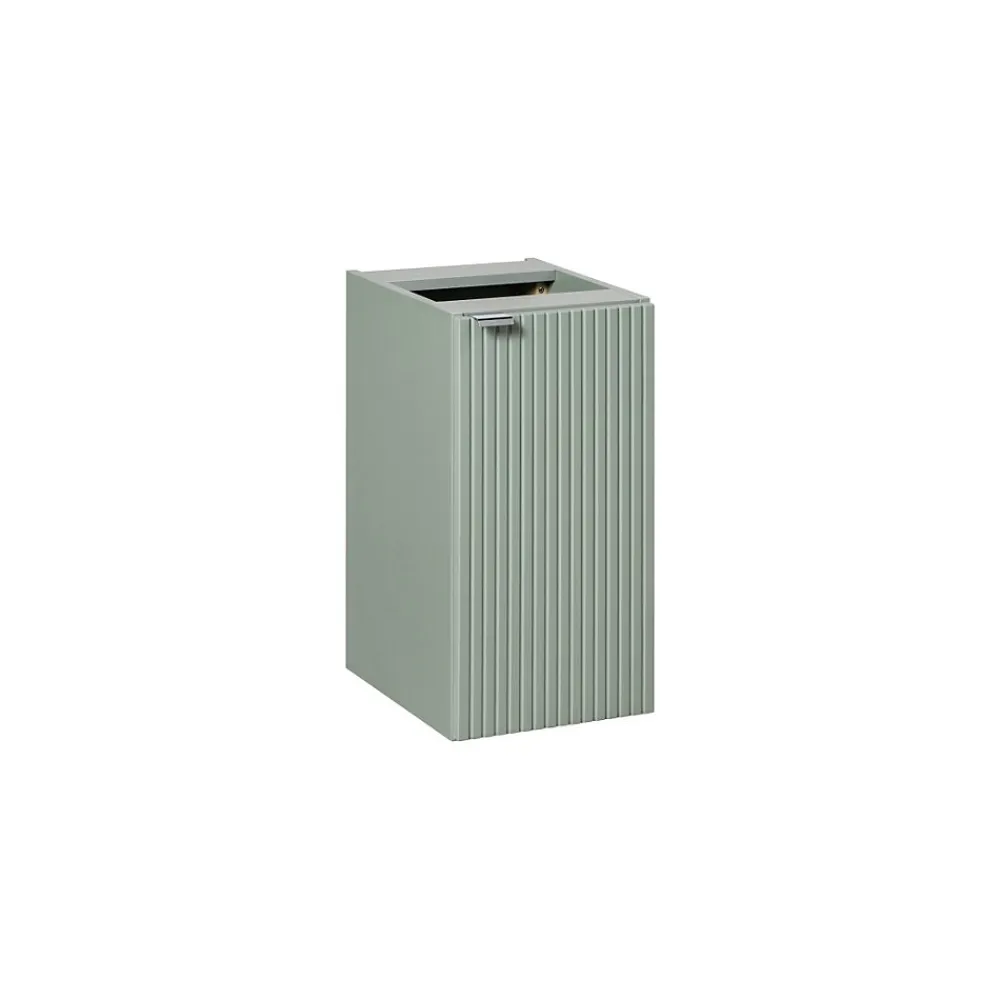 Meublorama Meuble de rangement salle de bain ELVINA 1 porte H57 cm Vert sauge pastel Suspendu