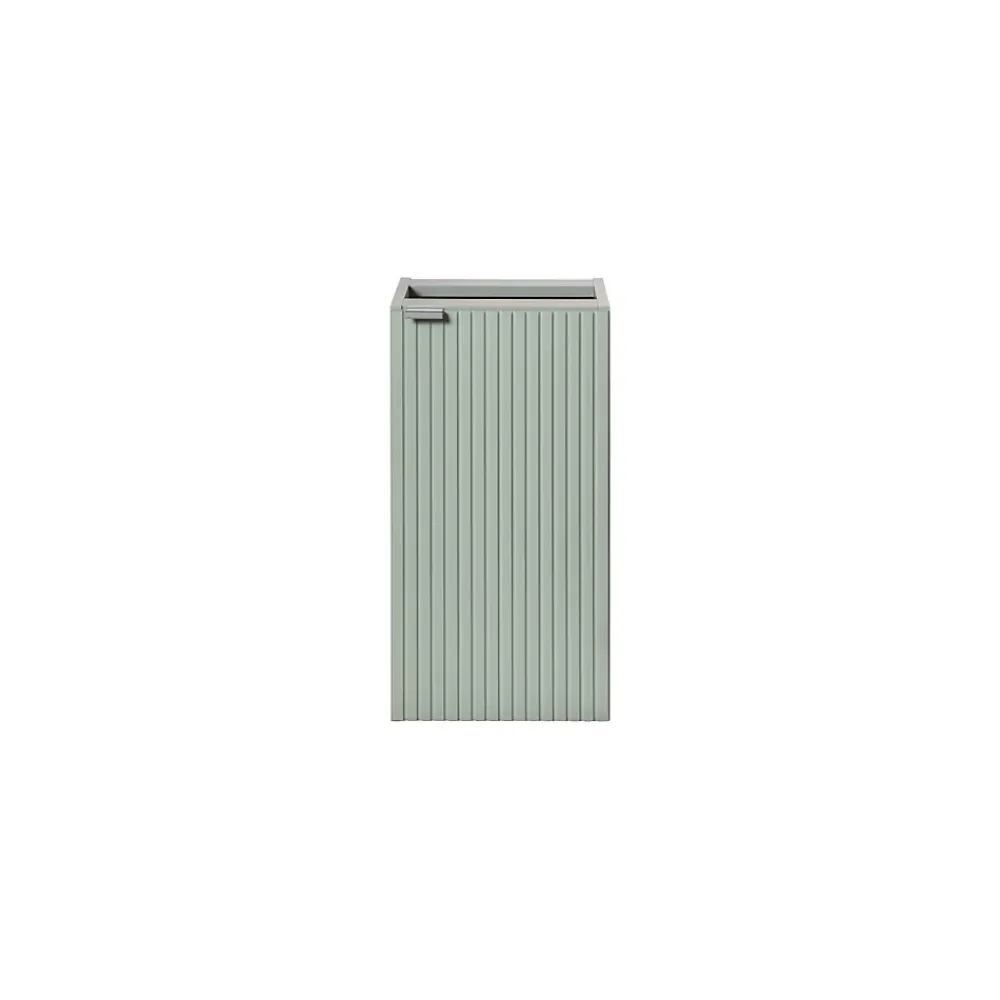 Meublorama Meuble de rangement salle de bain ELVINA 1 porte H57 cm Vert sauge pastel Suspendu