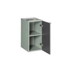 Meublorama Meuble de rangement salle de bain ELVINA 1 porte H57 cm Vert sauge pastel Suspendu