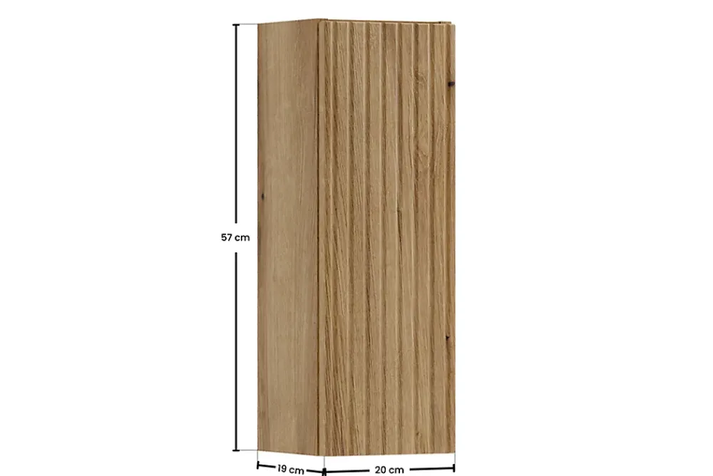 Armoire De Salle De Bains|Furnidea Meuble de rangement suspendu 20 x 57 cm NOVA chêne Coast Evoke