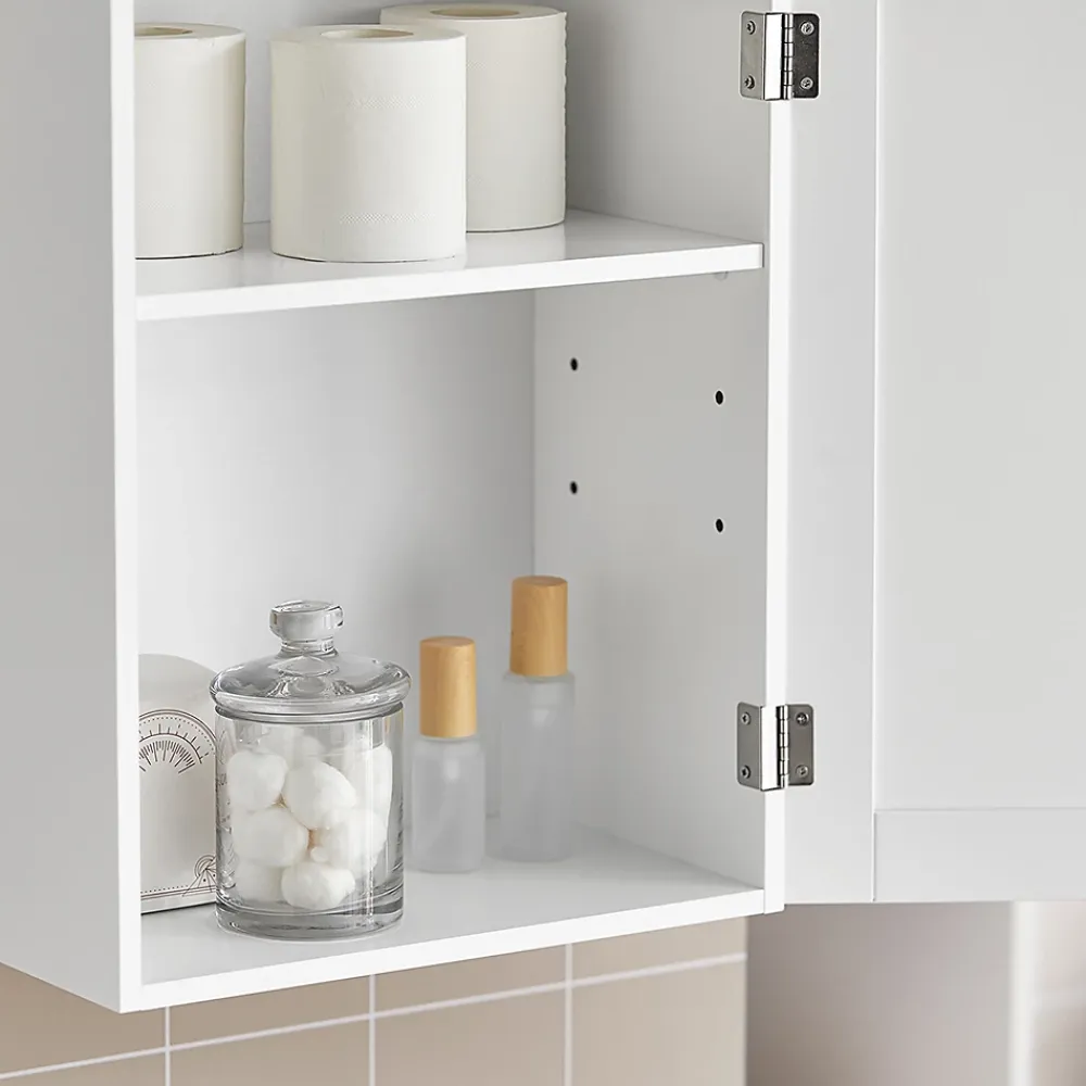 Armoire De Salle De Bains|Meuble De Salle De Bains Faible Profondeur|Sobuy Meuble de Rangementde Salle de Bain Armoire Suspendue, BZR19-W,