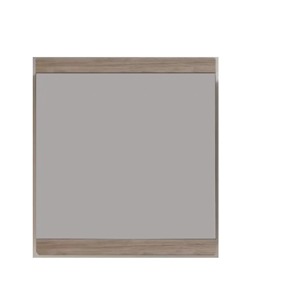 Miroir Simple|Chb Collection Meuble de salle de bain - Miroir mural avec tablette en mélaminé de couleur chêne. L-H-P : 65-70-4 cm