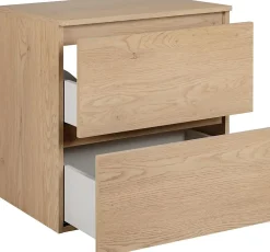 3xE Living Meuble de salle de bain 60 cm avec plan de travail supérieur + pieds meuble, Couleur : Chêne Clair, 60 x 46 x 80,7 cm