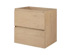 Lave-Mains|3xE Living Meuble de salle de bain 60 cm, Couleur : Chêne Clair, 60 x 46 x 60,7 cm, sans plan de travail