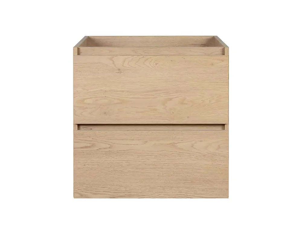 Lave-Mains|3xE Living Meuble de salle de bain 60 cm, Couleur : Chêne Clair, 60 x 46 x 60,7 cm, sans plan de travail