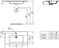 Swiss Aqua Technologies Meuble de salle de bain avec lavabo SAT Evolution 78x30x44,8 cm blanc mat (SATEVO80WMU2)